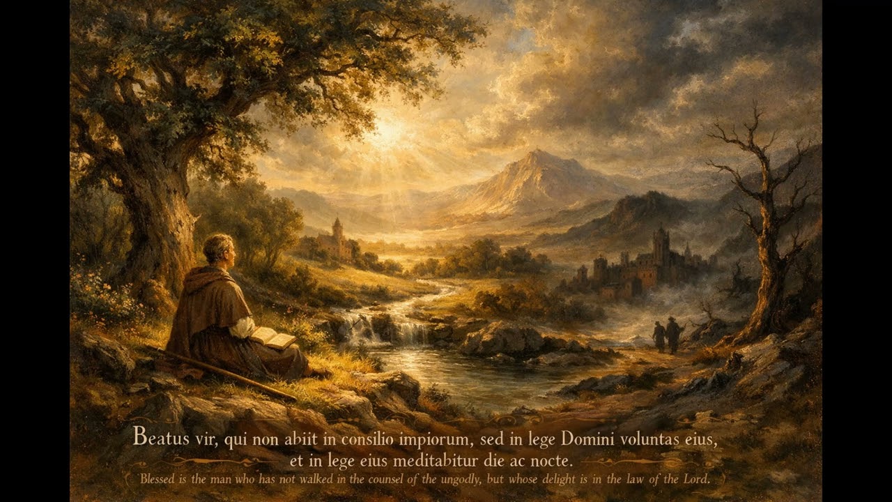 A Bible Song A Day | Vulgate Latin Bible | Psalm001 | Ethereal Version