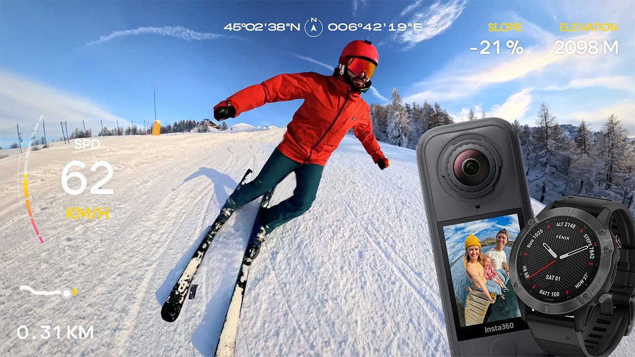 TRUCCO riprese Insta360 sugli SCI per mostrare la VELOCITÀ con Garmin 🔥