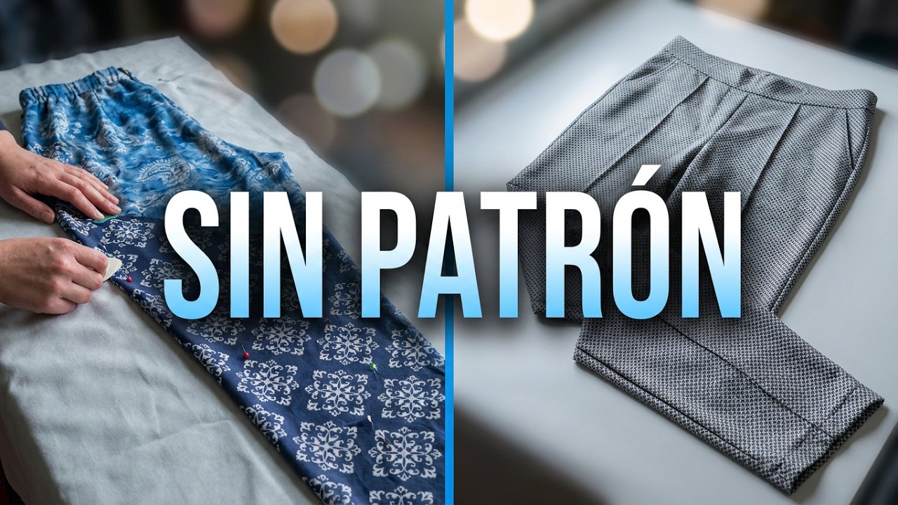 Pantalón fluído. Sin moldes