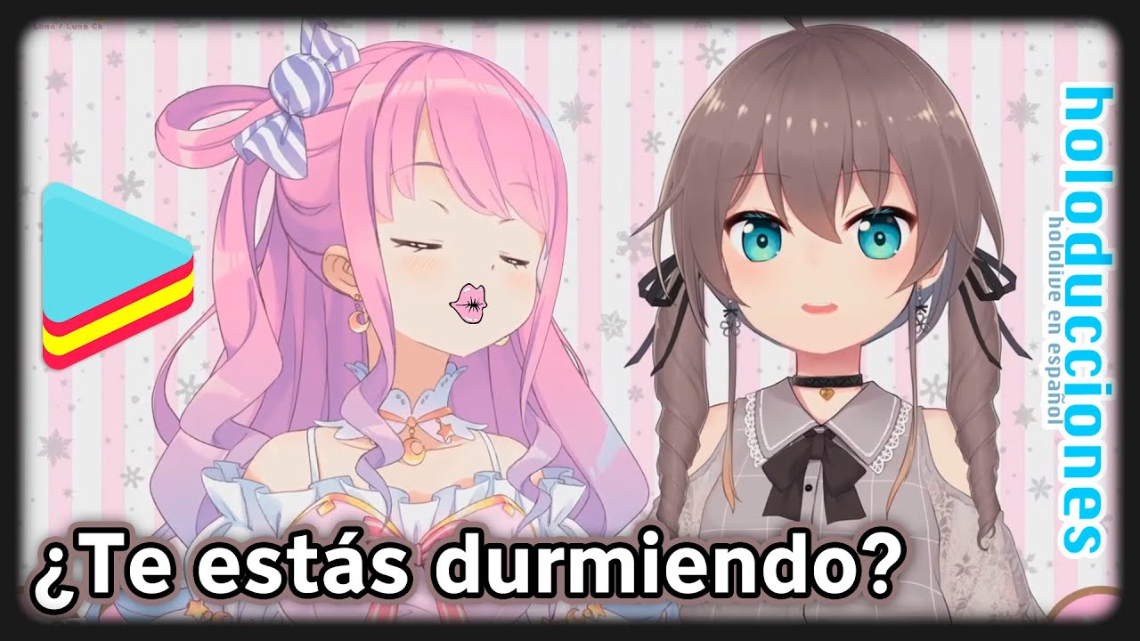 ¡Matsuri le rechaza un beso a Luna! | Hololive en español