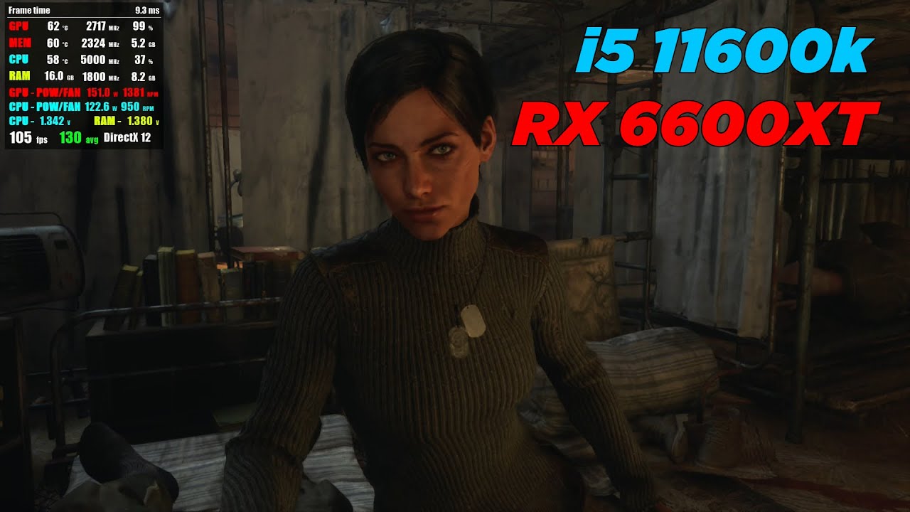 Metro Exodus Enhanced - i5 11600K/RX 6600XT (FSR/1080p)