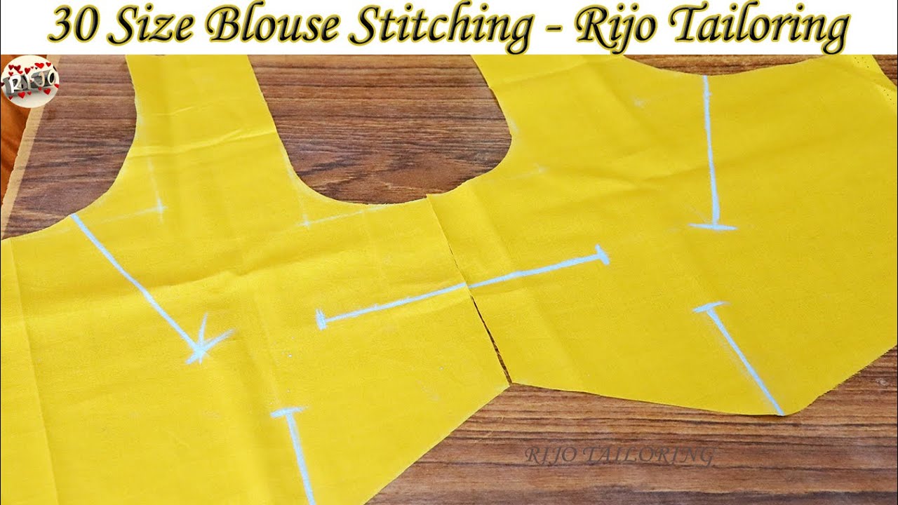 30 size blouse stitching detail explanation for beginners | normal 30 inch size blouse stitch tamil