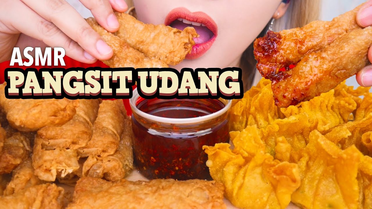 ASMR PANGSIT GORENG UDANG KRIUK COEL MINYAK CABE PEDES AMBYAR! | ASMR Indonesia