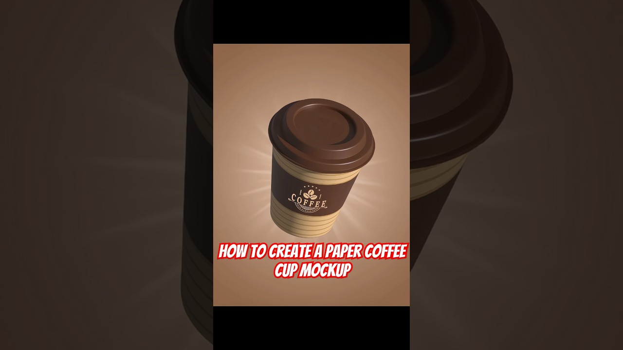 Adobe Illustrator 2025 Tips - How to Create a Paper Coffee Cup Mockup #shorts