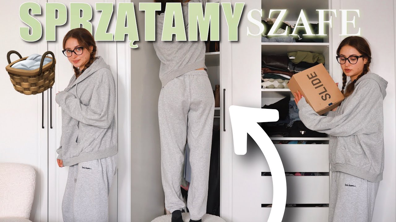 SPRZĄTAM I ORGANIZUJĘ całą szafę😌 *pozbywam się ubrań..*