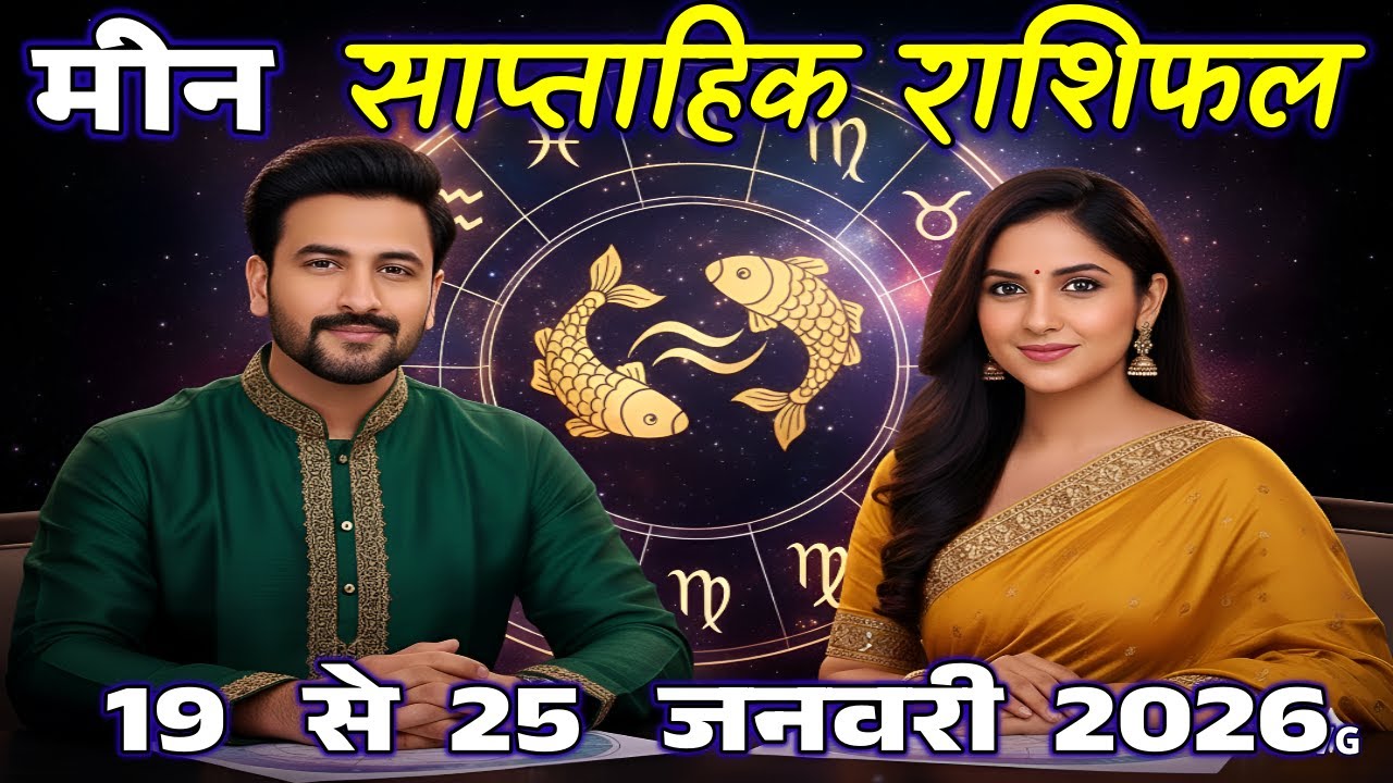 मीन राशि साप्ताहिक राशिफल 19–25 जनवरी 2026 | Pisces Weekly Horoscope|Meen Saptahik Rashifal