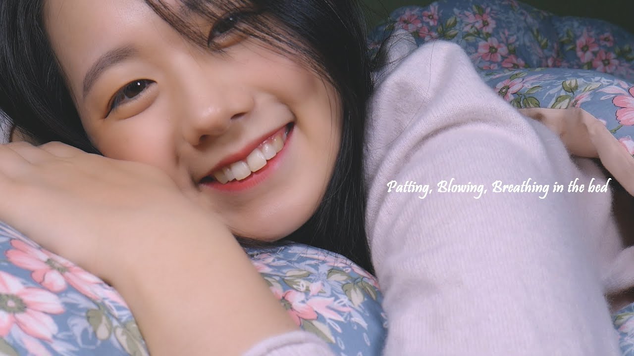ASMR Patting, Blowing, Breathing in the bed | Layered Sounds, 1Hour (No Talking)