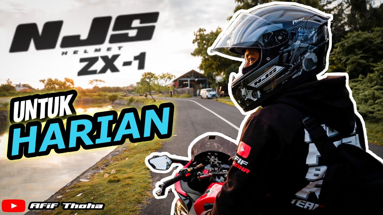 PLUS MINUS PAKAI HELM VIRAL NJS ZX-1 UNTUK HARIAN 🔥