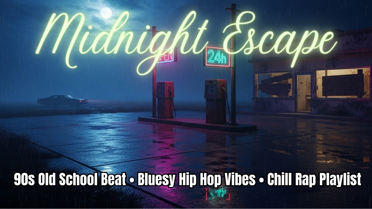 Midnight Escape - Mix • Bluesy Hip Hop • 90s Old School Beat • Chill Rap Playlist 1 Hour 