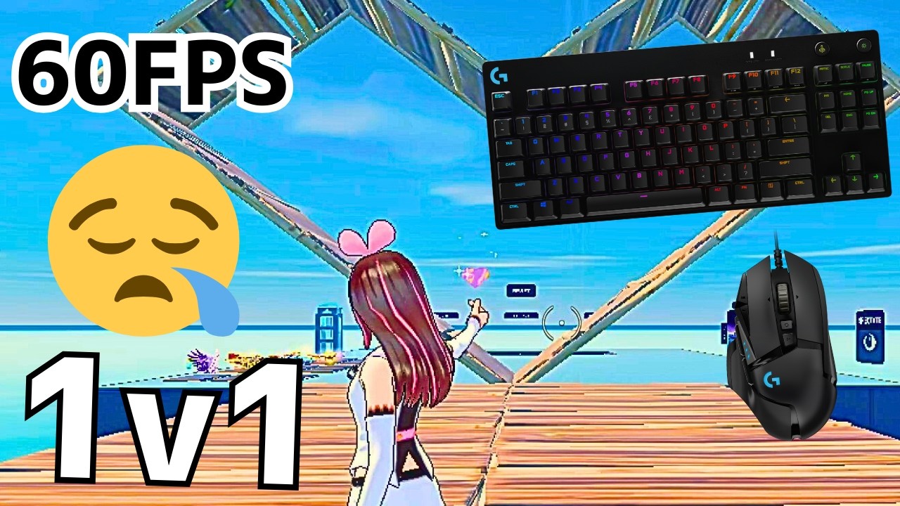 1v1 Keyboard ASMR Chill😪 | 60FPS | Logicool G PRO【FORTNITE/フォートナイト】【睡眠用/チルタイム】