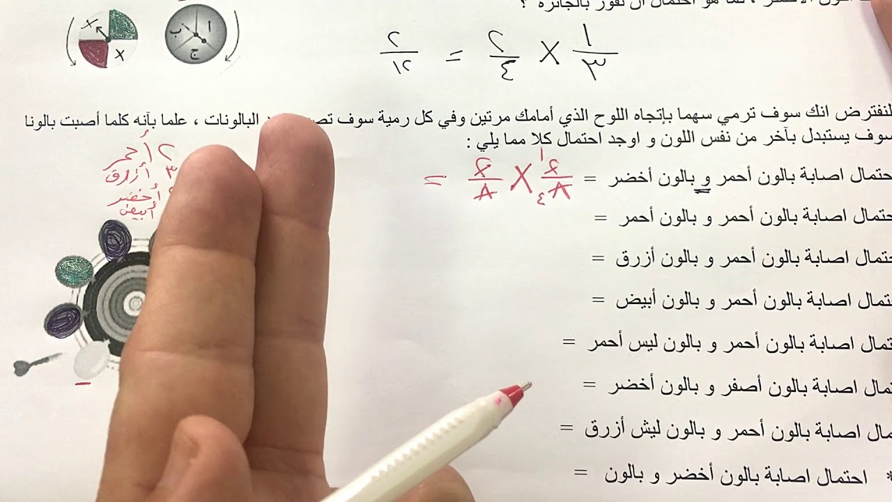 بند ( ١٢-٣ ) الاحداث المستقلة الصف السادس الفصل الثاني