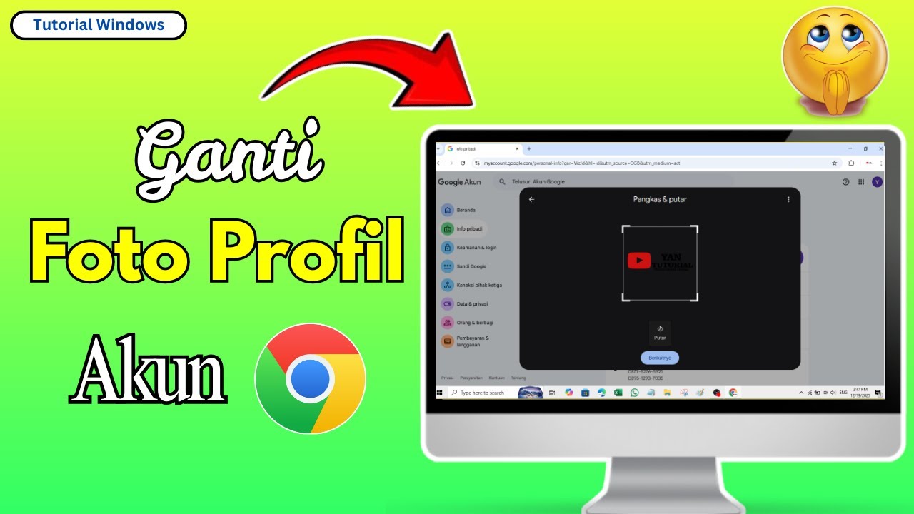 👤 Tutorial Cara Mengganti Foto Profil Akun Google Pada Windows 👤