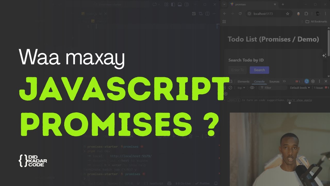 Waa maxay javascript promises | baro adoo dhisaya project