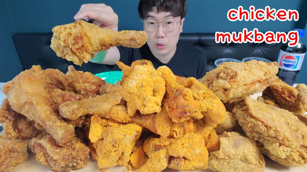 우리나라 사람들이 치킨 진짜 잘 만드는 거 같아요 너무 맛있다!!! 야식이 먹방
