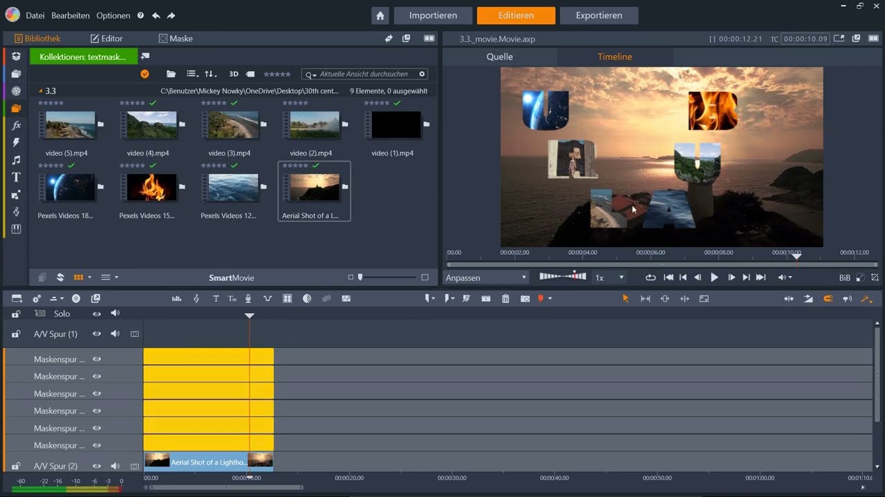 Pinnacle Studio | Titel Textmasken für Ihren Videoschnitt | Videoedition für Einsteiger