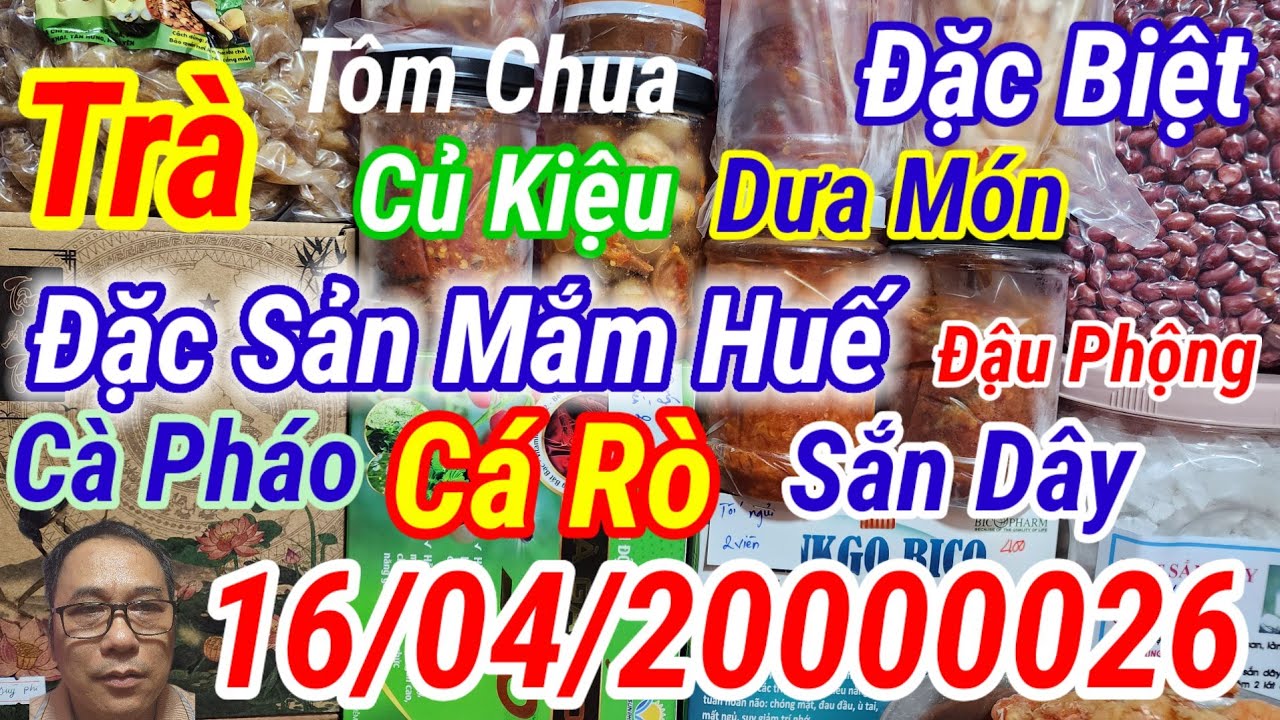 Kh&aacute;m Ph&aacute; Đặc Sản Huế C&Aacute; R&Ograve; CỦ KIỆU C&Agrave; PH&Aacute;O T&Ocirc;M KH&Ocirc; C&Aacute; KH&Ocirc; #ĐặcSảnMắmHuế | Ng&agrave;y 16/04/20000026