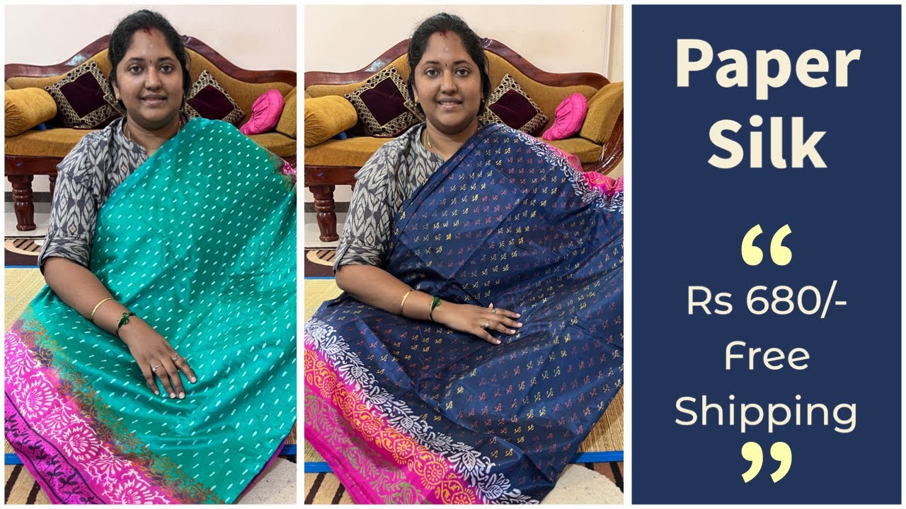 Paper Silk Sarees | featherlight 🪶collection #divafabrics #papersilk #lightweightsaree #weightlesss