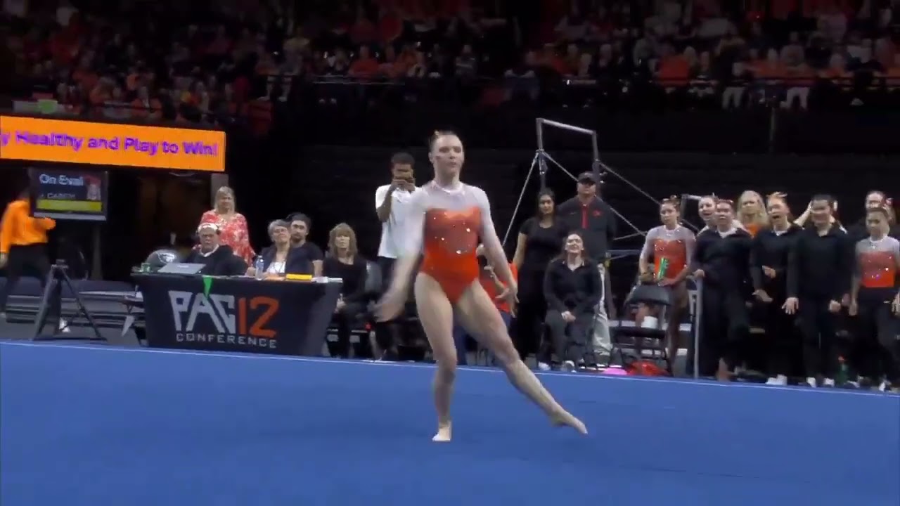 Jade Carey Perfect 10.0 Floor Oregon State vs Air Force 3-15-25
