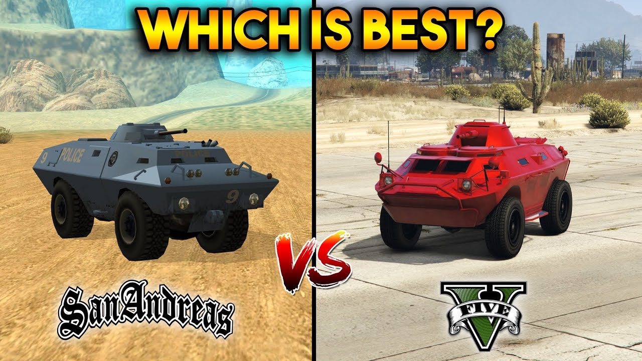 БТР GTA 5 ПРОТИВ ФУРГОНА SWAT GTA: SA : КТО ЛУЧШЕ?