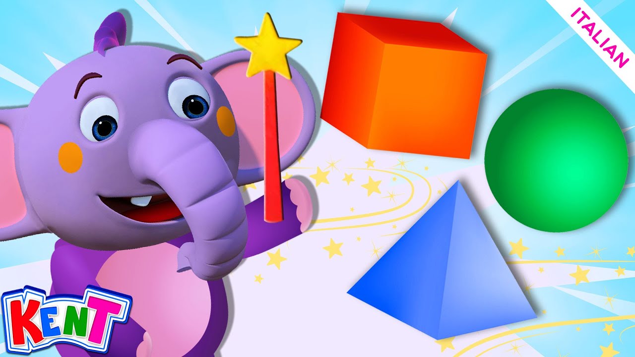 Kent l'elefante Italiano | Learn Shapes - impara le forme con kent | Cartone Animato Per Bambini