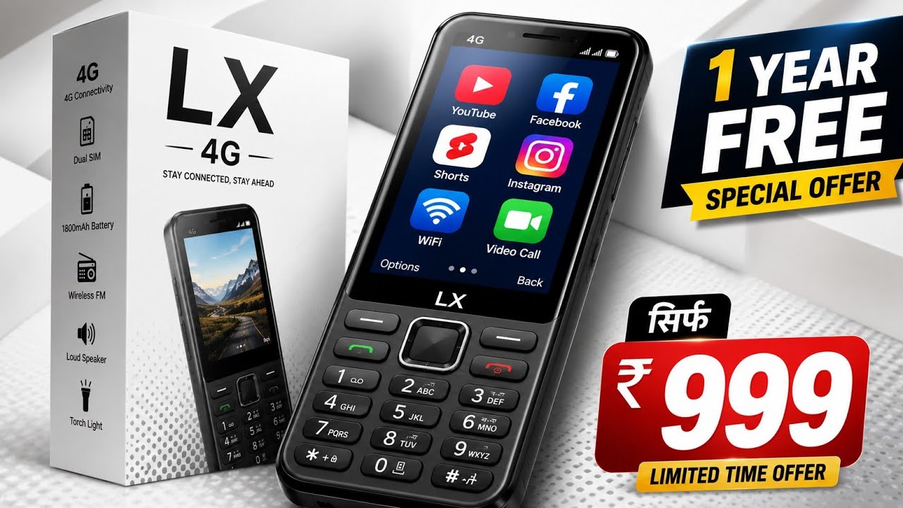 Best 4G Phone 2026⚡LVIX L1 4G unboxsing unboxsing⚡Jio Phone f320b unboxsing⚡new 4G keypad phone 2026