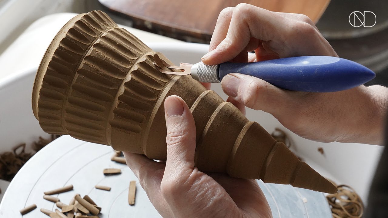 물레로 만드는 도자기 트리 오브제🎄 : Making a ceramic christmas tree [ONDO STUDIO]