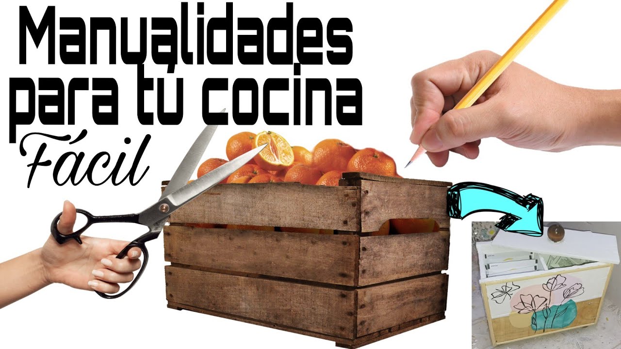 2 sorprendentes manualidades de lujo para tú COCINA con Reciclaje de cajas de madera de frutas