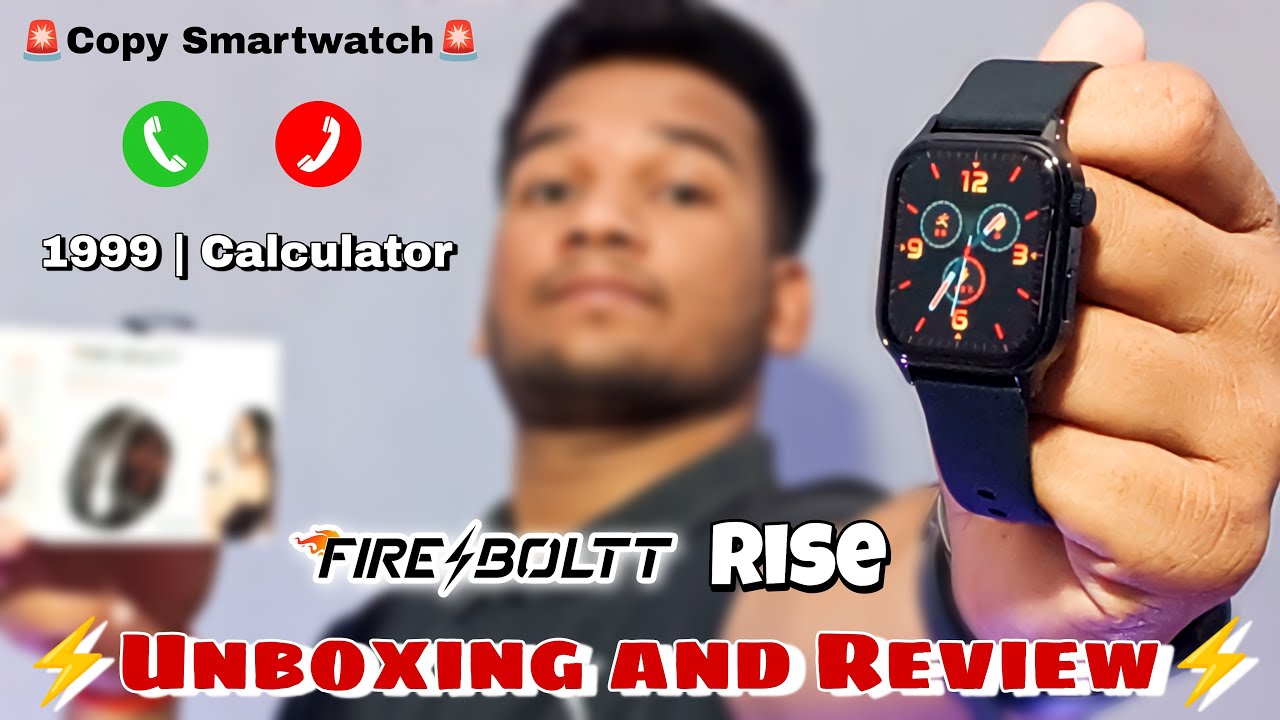 Fire Boltt Rise BT Calling 1.85 SmartWatch ⚡Unboxing and Review 🔥 | Fire Boltt Rise Connect To Phone