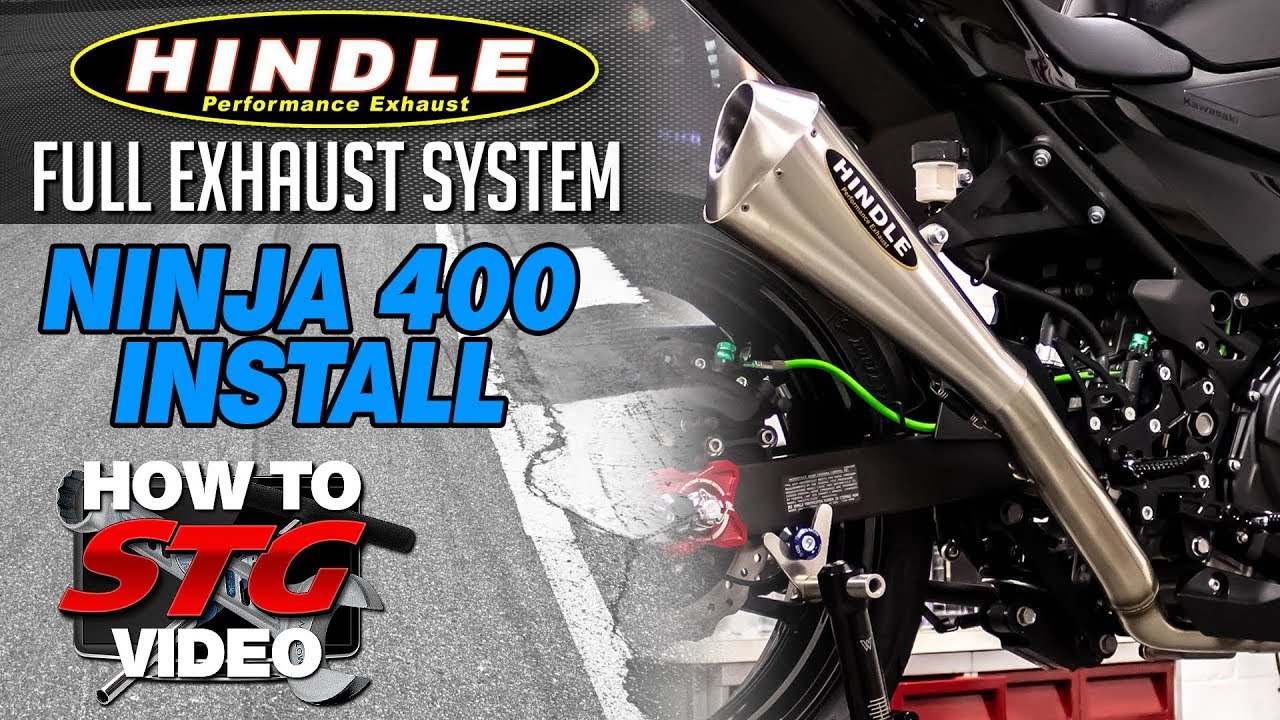 Hindle 2018-2023 Kawasaki Ninja 400 Evo Megaphone Full Exhaust Install | Sportbiketrackgear.com