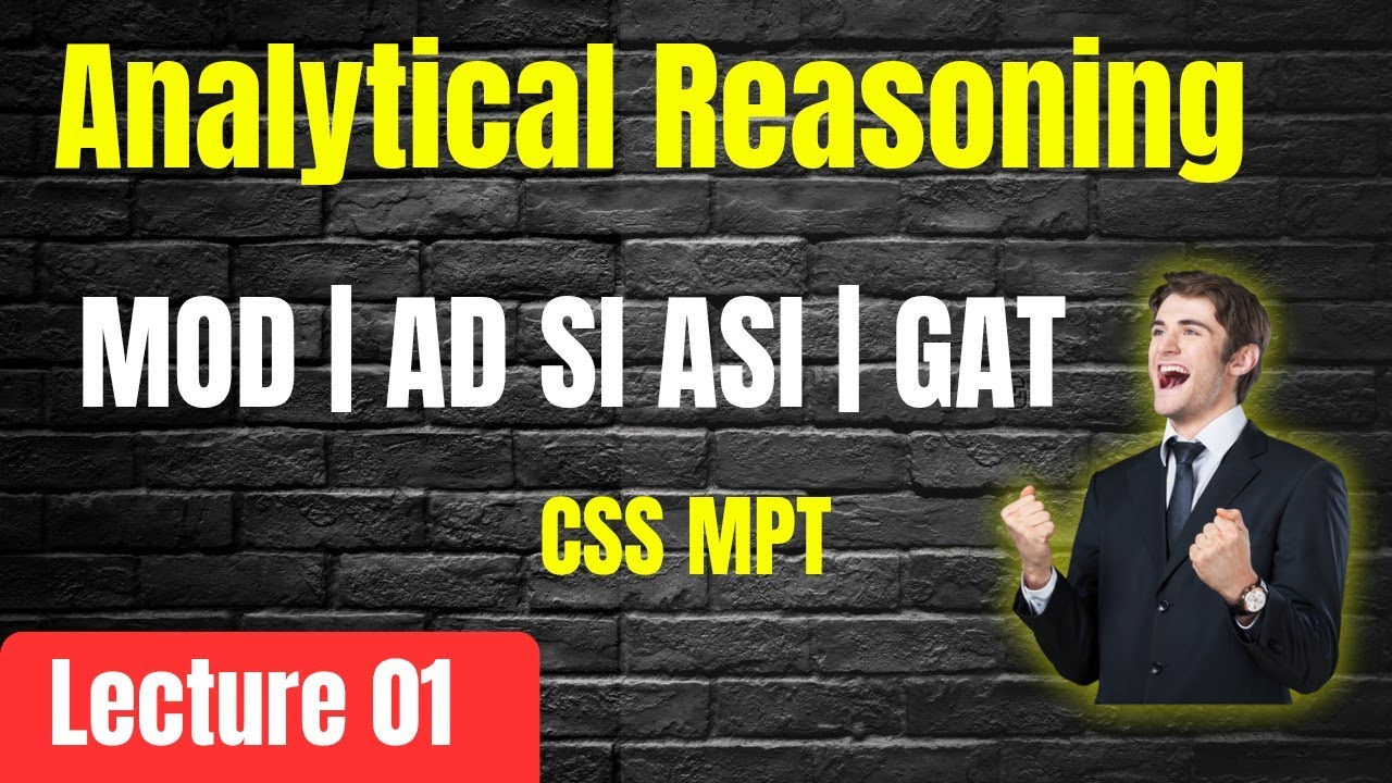 Analytical Reasoning Class 01 | Ministry Of Defense Test Preparation | GAT CSS MPT 2027 | M. Imran 