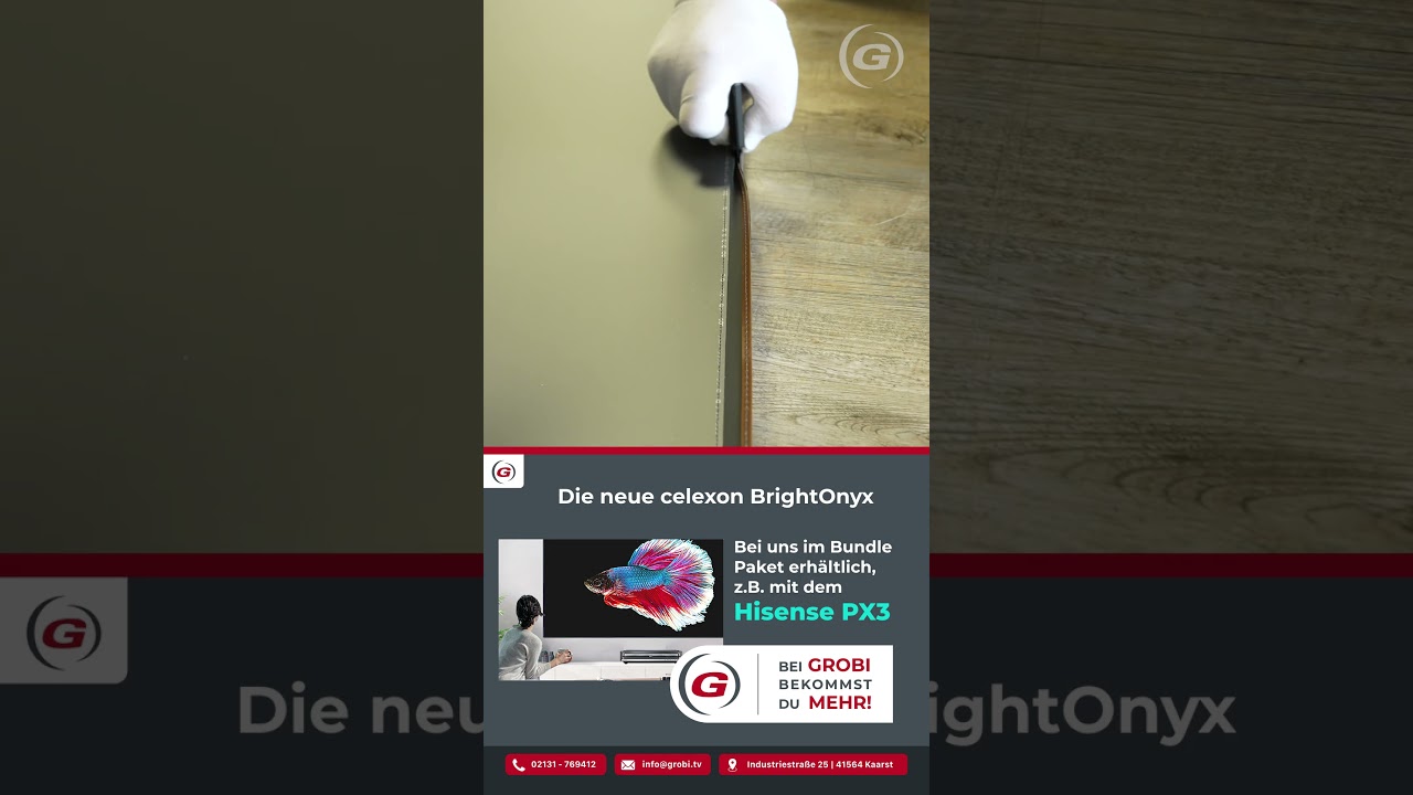 celexon BrightOnyx Rahmenleinwand f&uuml;r Laser TVs - Jetzt neu bei uns erh&auml;ltlich!