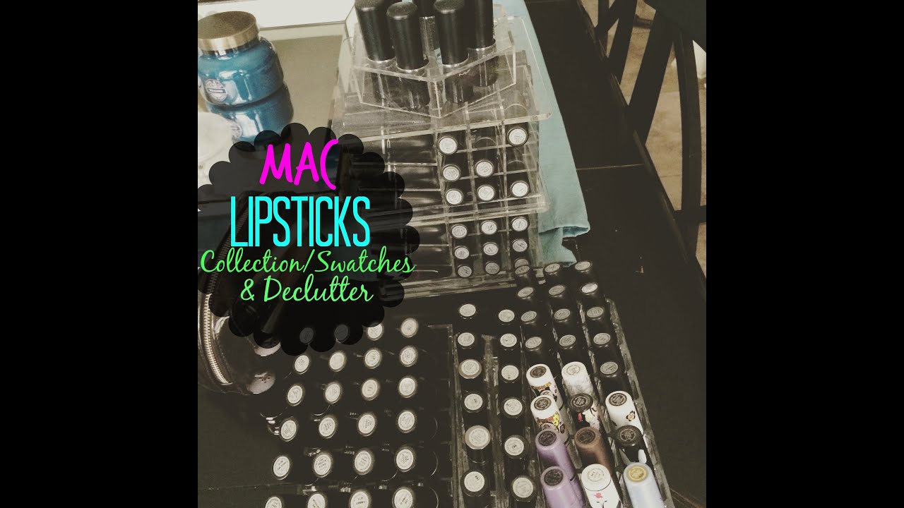 ★MAC LIPSTICK COLLECTION SWATCHES/DECLUTTER | PART 1★