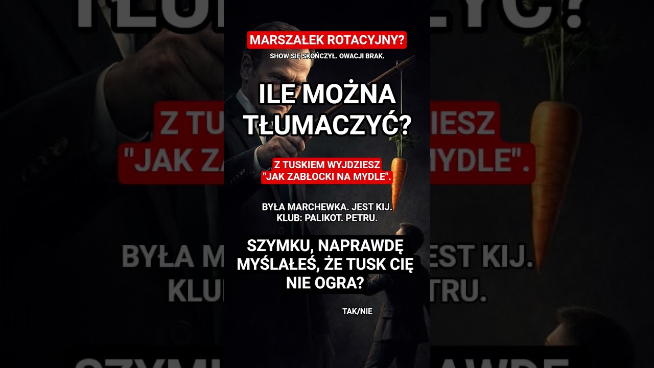 MARSZAŁEK ROTACYJNY: MARCHEWKA, POTEM KIJ? TAK/NIE