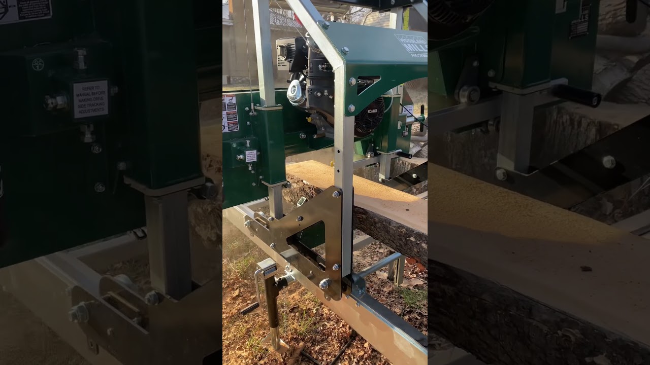Using the mill for the first time #sawmill #woodlandmills #woodturning #woodwork