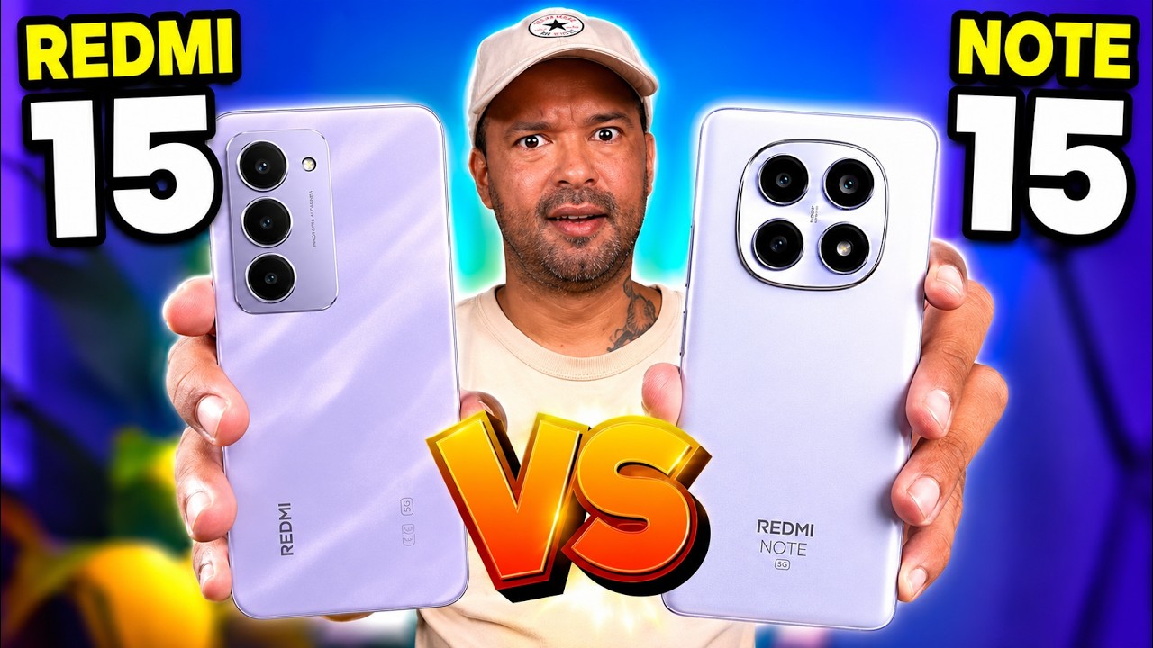 REDMI 15 vs REDMI NOTE 15 parece a MESMA COISA mas não É! 