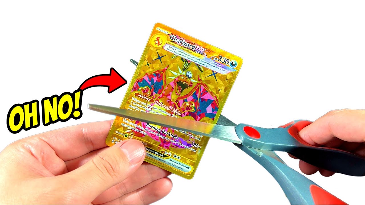 Did I Just Cut The Golden Charizard Secret Rare In This Save it or Rip it Challenge?!