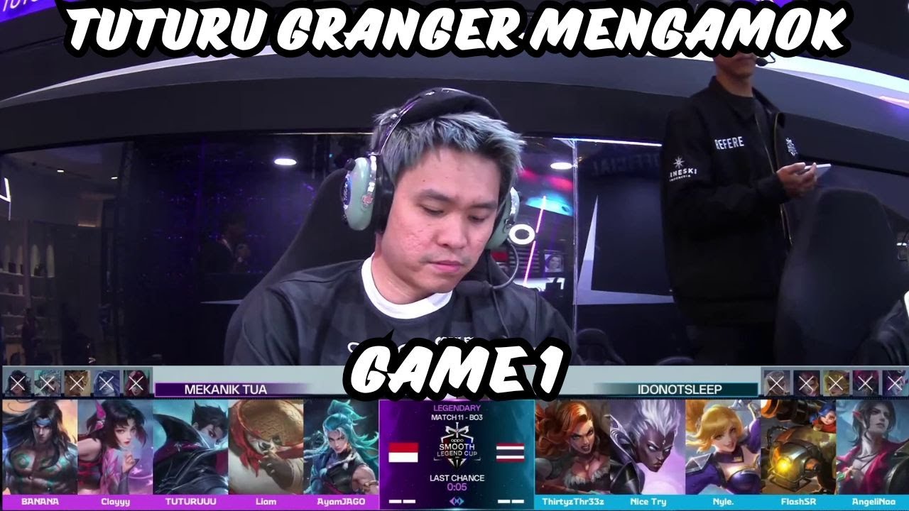 TUTURU GRANGER GOES AMAZING‼️OLD MECHANIC INDONESIA vs IDONOTSLEEP THAILAND GAME1‼️
