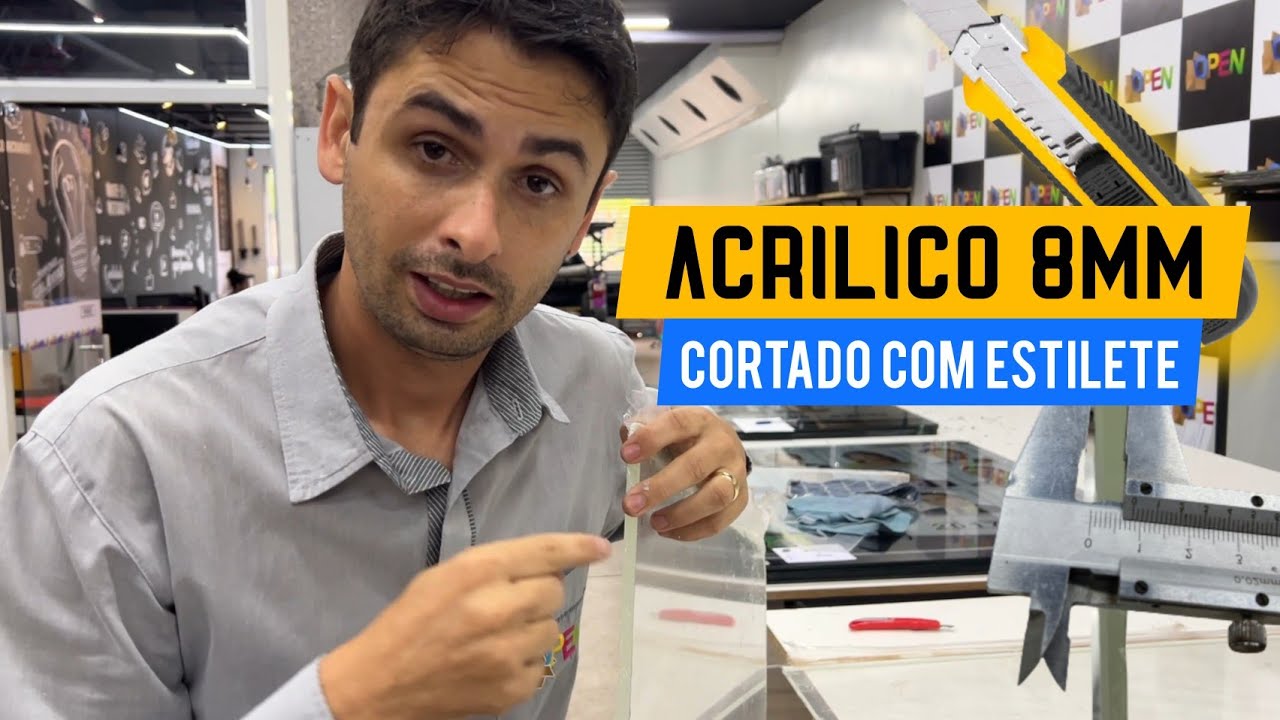 COMO CORTAR ACRILICO DE 8MM COM ESTILETE