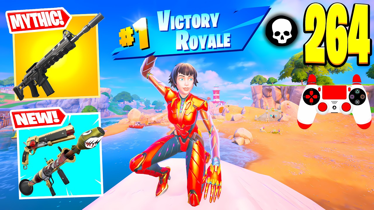 264 Elimination Solo vs Squads Zero Build Wins (New Fortnite Season PC Gameplay)