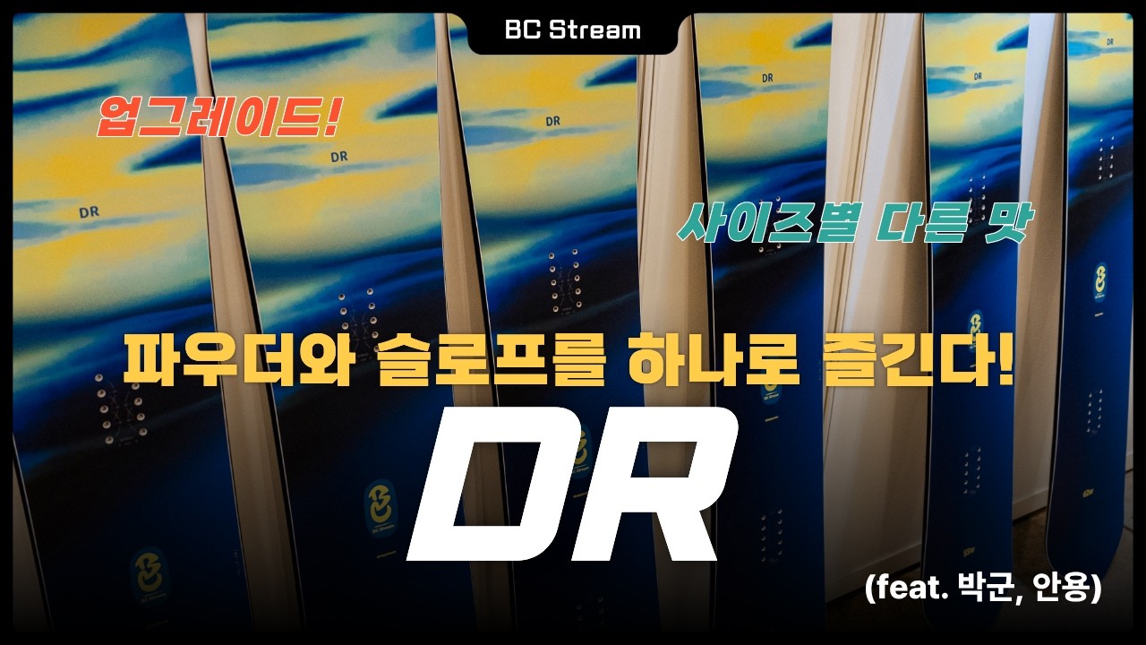 파우더도 타고싶고, 카빙도 하고싶은 그대여! DR이 답이다.