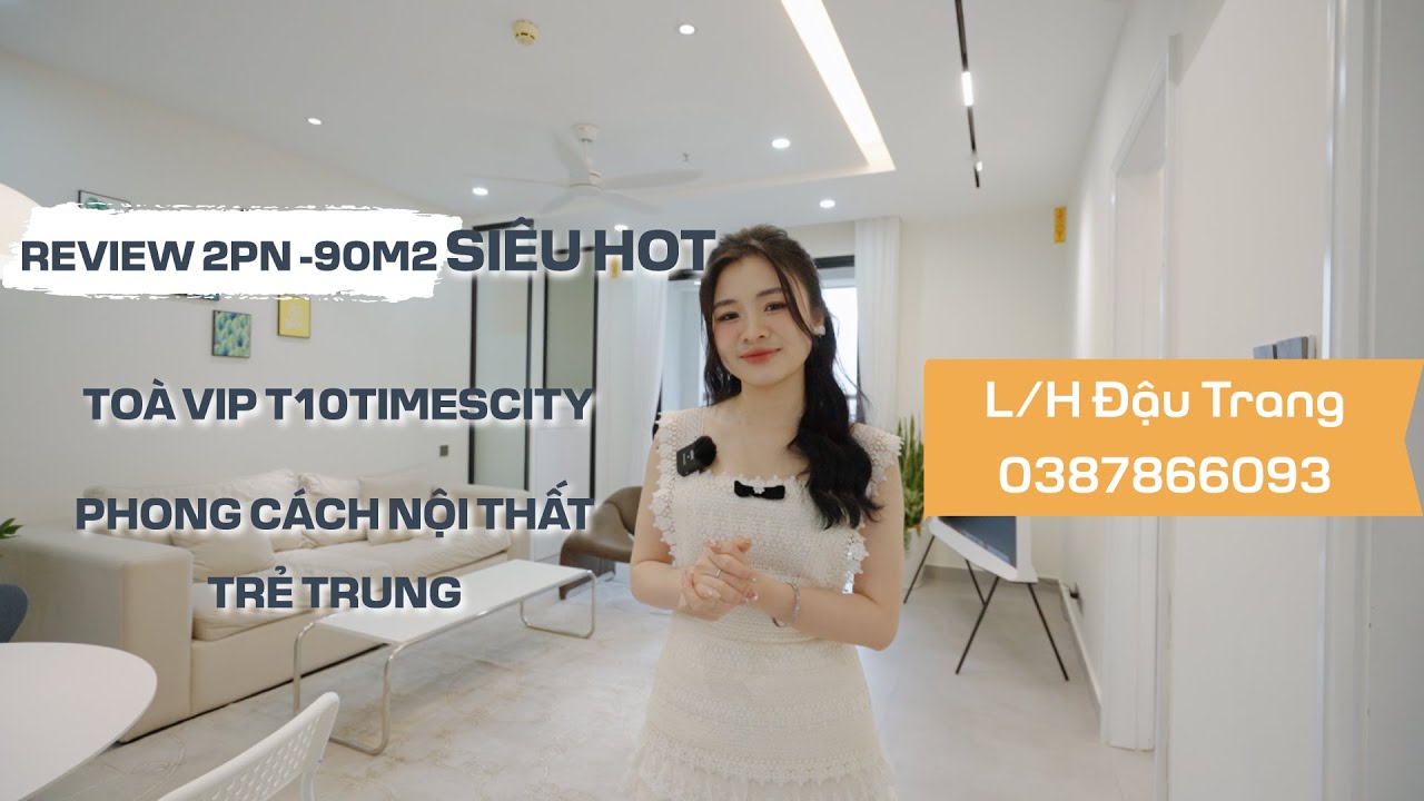 REVIEW 2PN DT 90M2 SIÊU HOT TẠI TOÀ VIP T10 TIMESCITY SỞ HỮU SLOT Ô TÔ VĨNH VIỄN. L/H: 0387866093