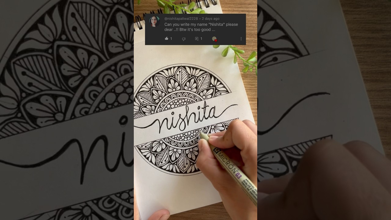 Mandala art for beginners🌻✨|Name mandala|Simple mandala patterns|Mandala shorts|Black mandala