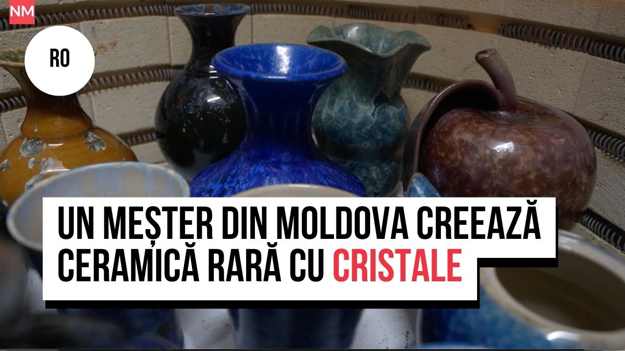 Unul dintre cinci în lume: un meșter din Moldova creează ceramică rară cu cristale