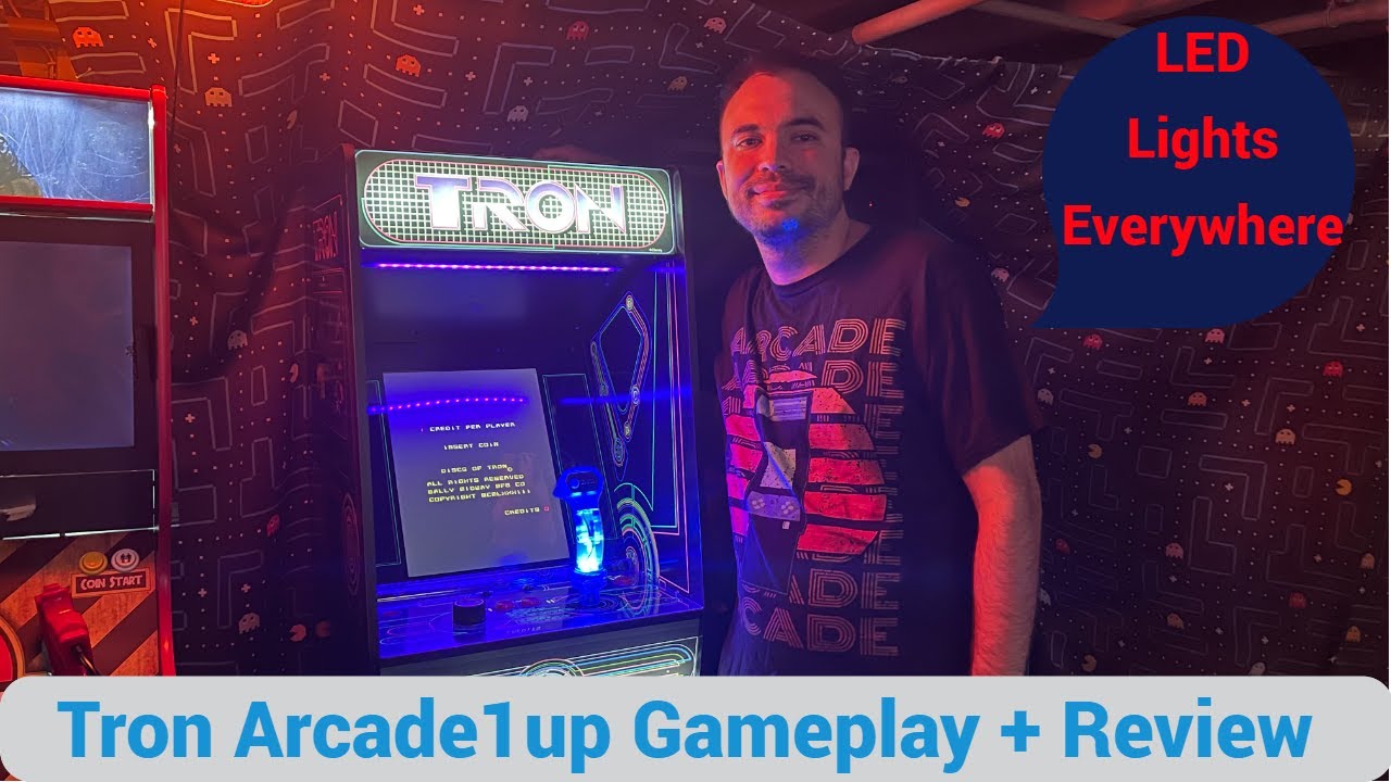 Tron Arcade1up Gameplay + Review - Best Looking Arcade1up Machine Yet?