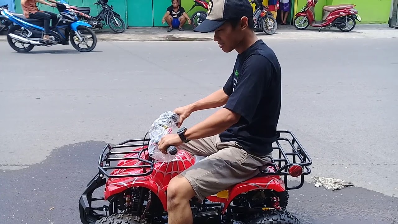 Atv mini 2tak 50cc test drive motor mini sidoarjo