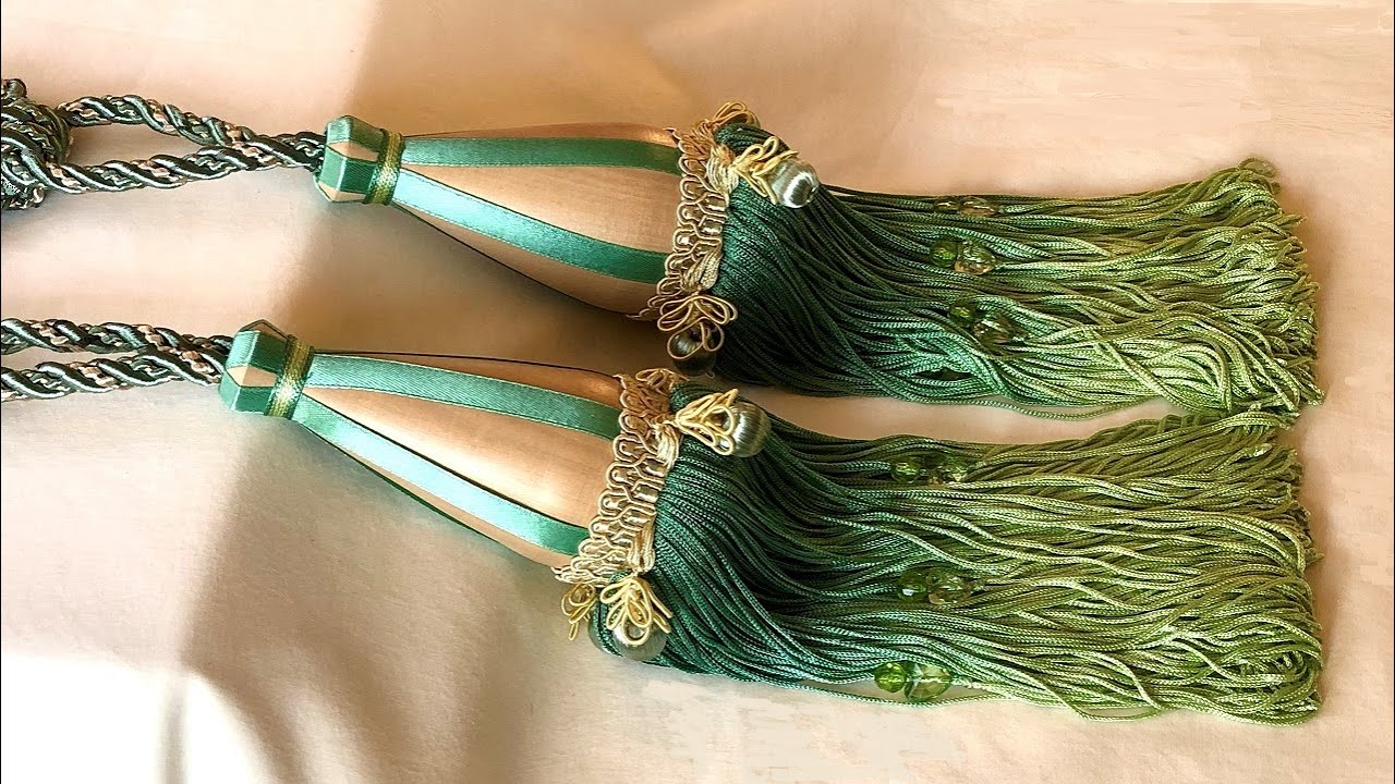 Подхват для штор с несложной кистью. Делаем сами. Tassel tie-back for curtains DIY.