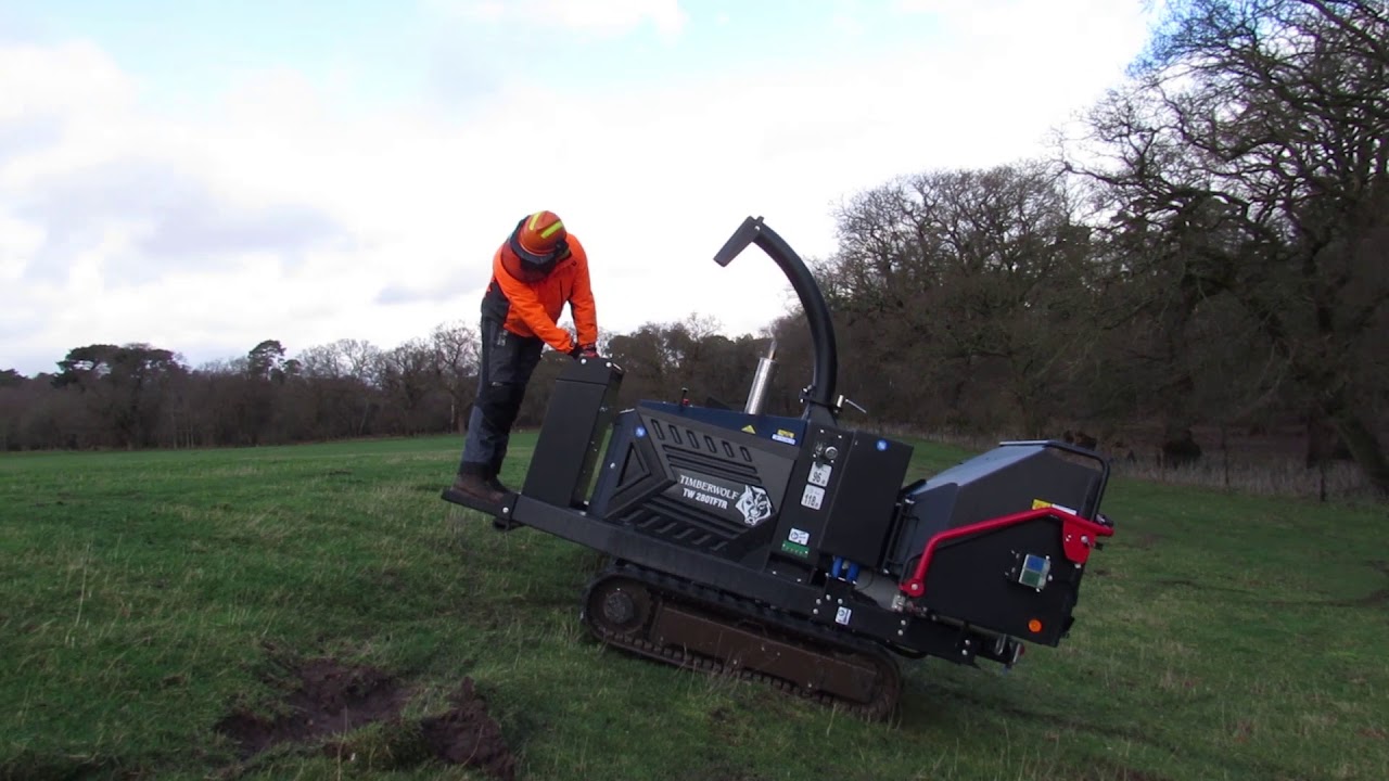 Fixed Tracked Wood Chippers - Tracking Safety Guidance. Featuring Timberwolf TW 280TFTR Wood Chipper