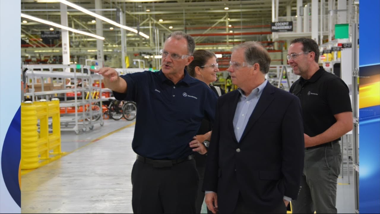 Sen. Doug Jones tours Mercedes plant