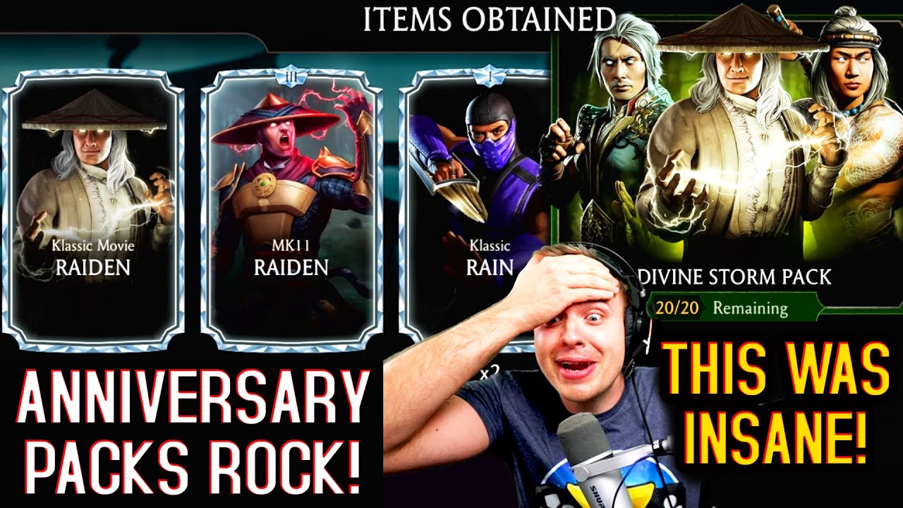 MK Mobile. Divine Storm Pack Opening That Will BLOW YOUR MIND! Anniversary Packs Are AWESOME!