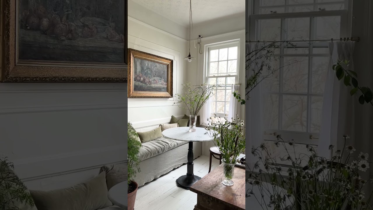 Romantic breakfast nook before & after